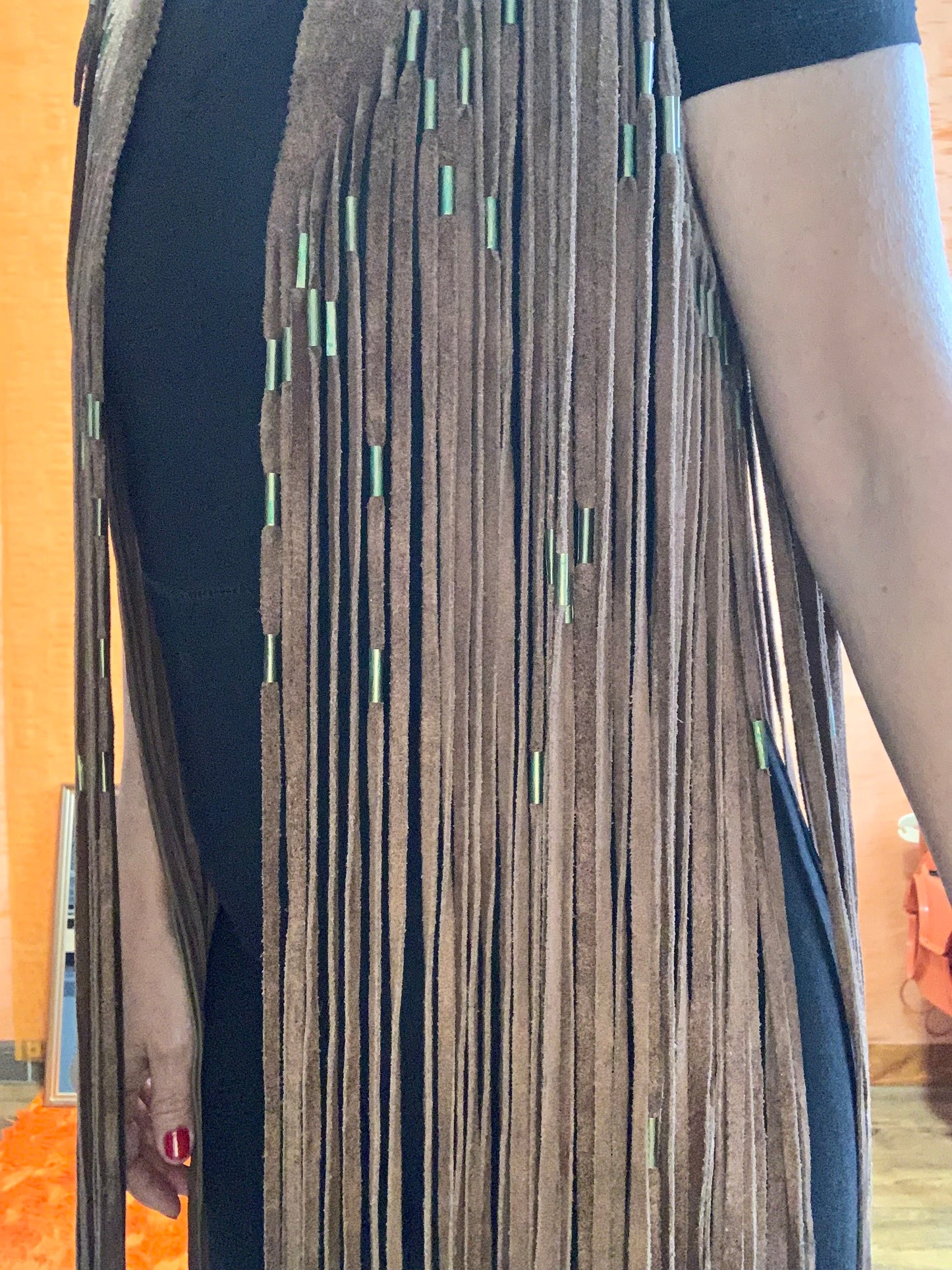 RESERVE Superbe Gilet Daim à franges Iconique Vintage