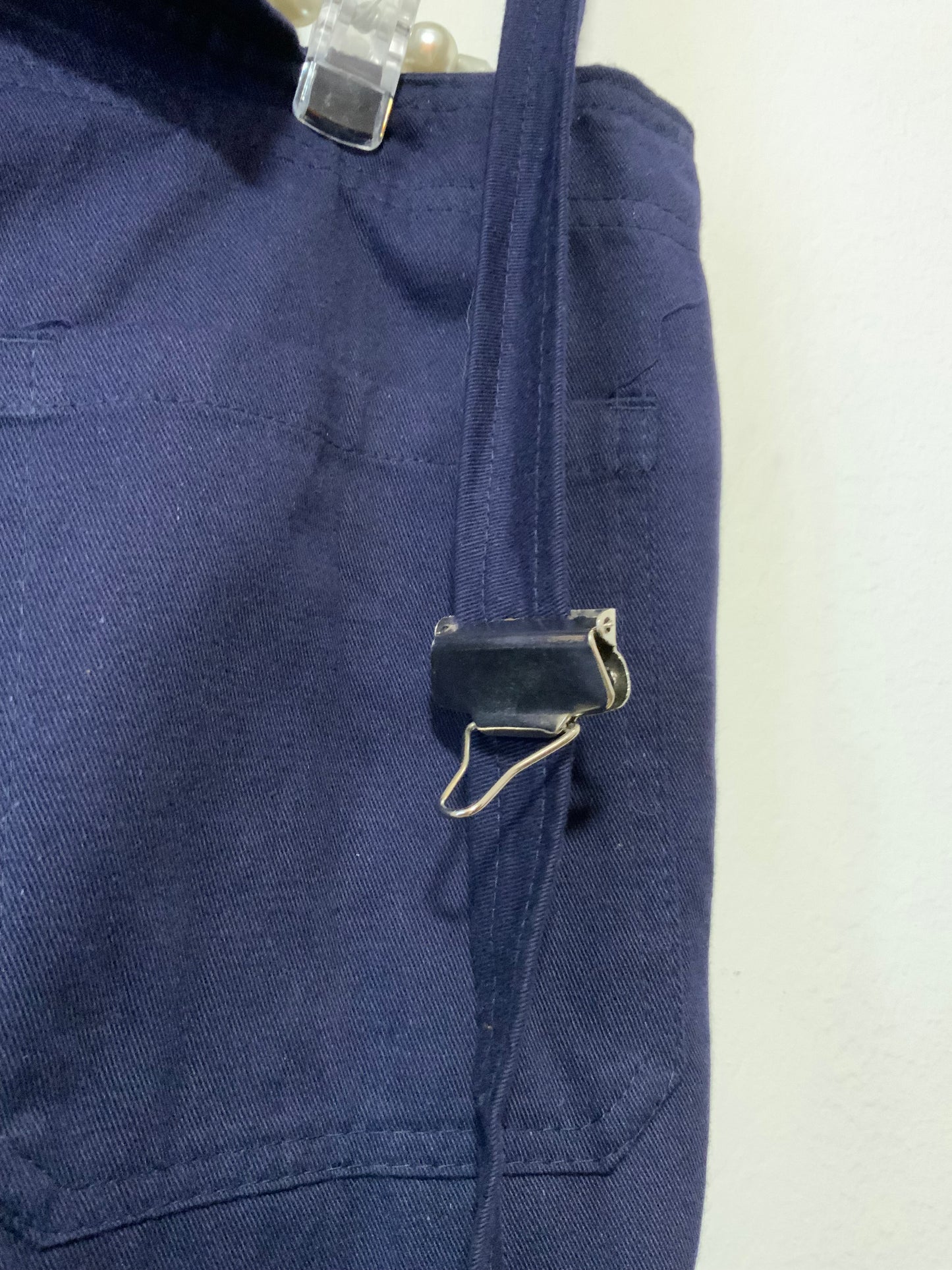 Salopette de travail Coton marine Façon denim Deadstock Neuf