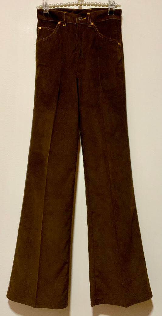 Très beau pantalon pattes d’éléphant 1970 Authentique velours côtelé