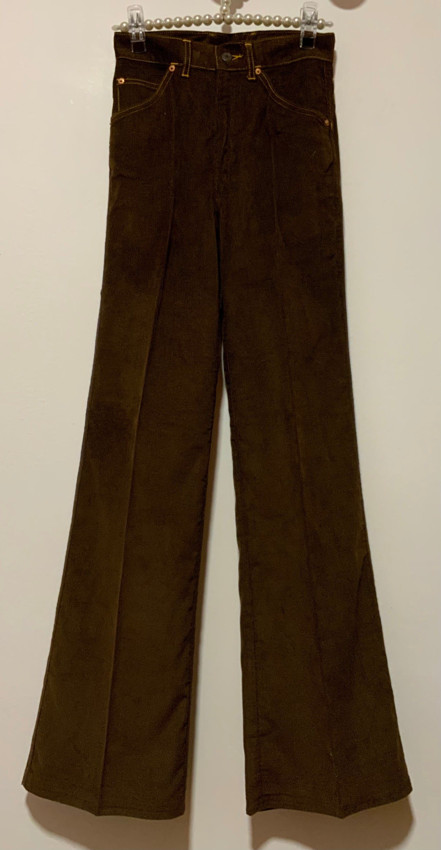 Très beau pantalon pattes d’éléphant 1970 Authentique velours côtelé