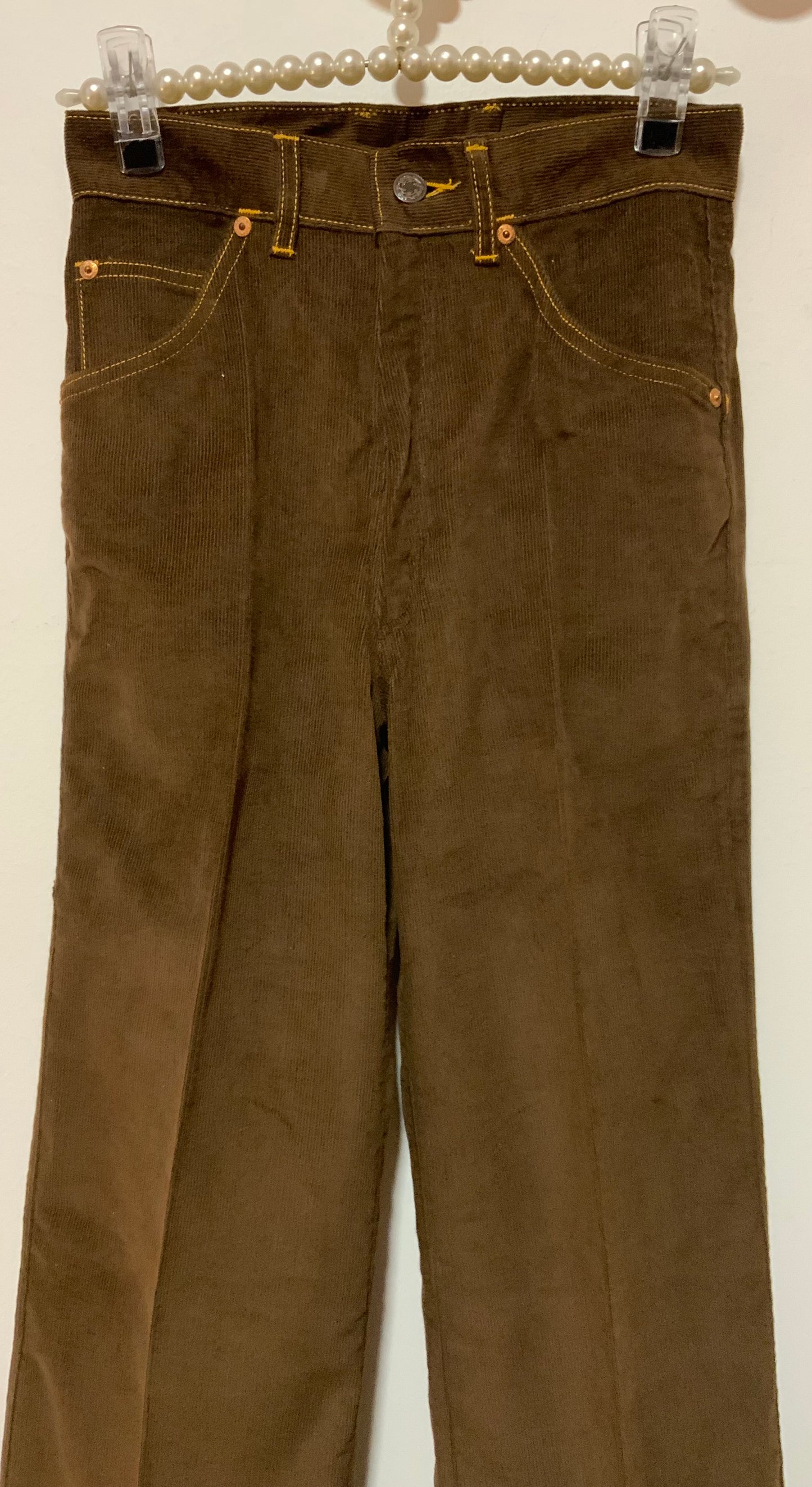 Très beau pantalon pattes d’éléphant 1970 Authentique velours côtelé