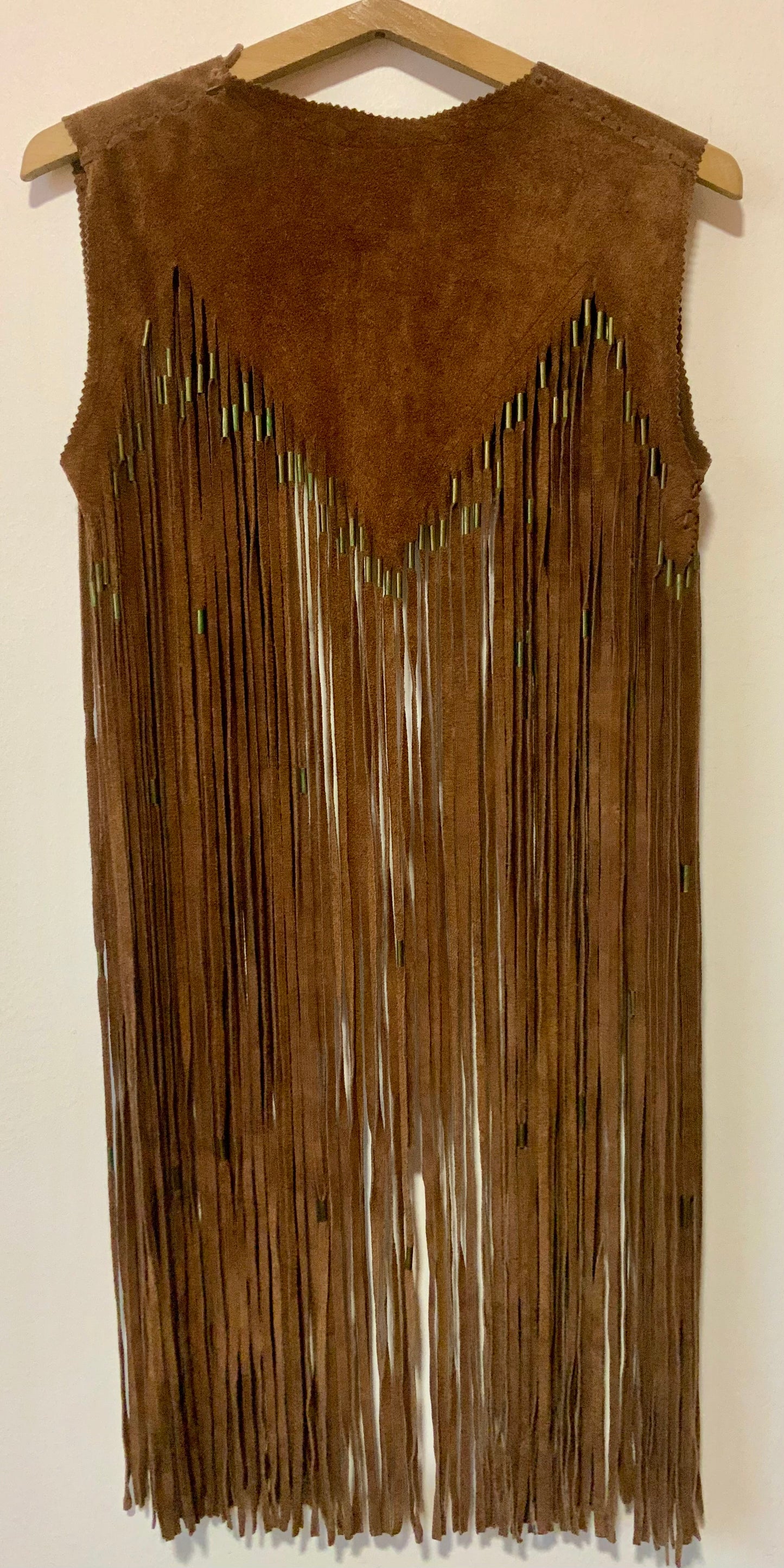 RESERVE Superbe Gilet Daim à franges Iconique Vintage