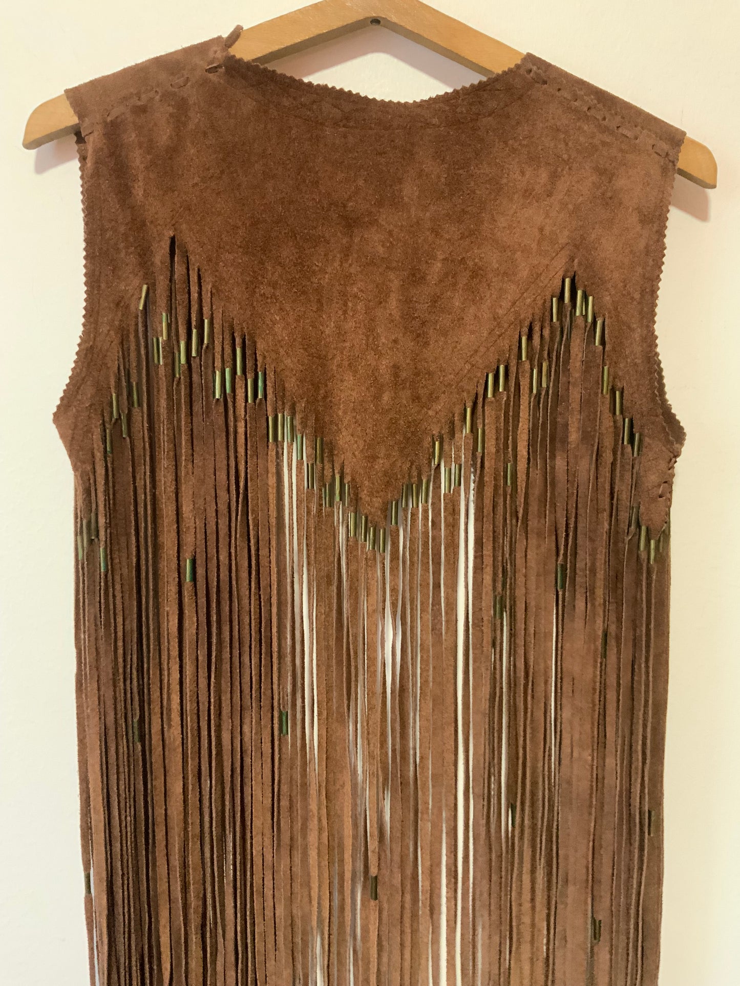 RESERVE Superbe Gilet Daim à franges Iconique Vintage