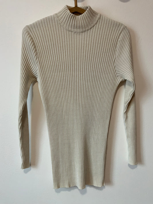 Pull chaussette Blanc Laine Vintage 1990 Mailles