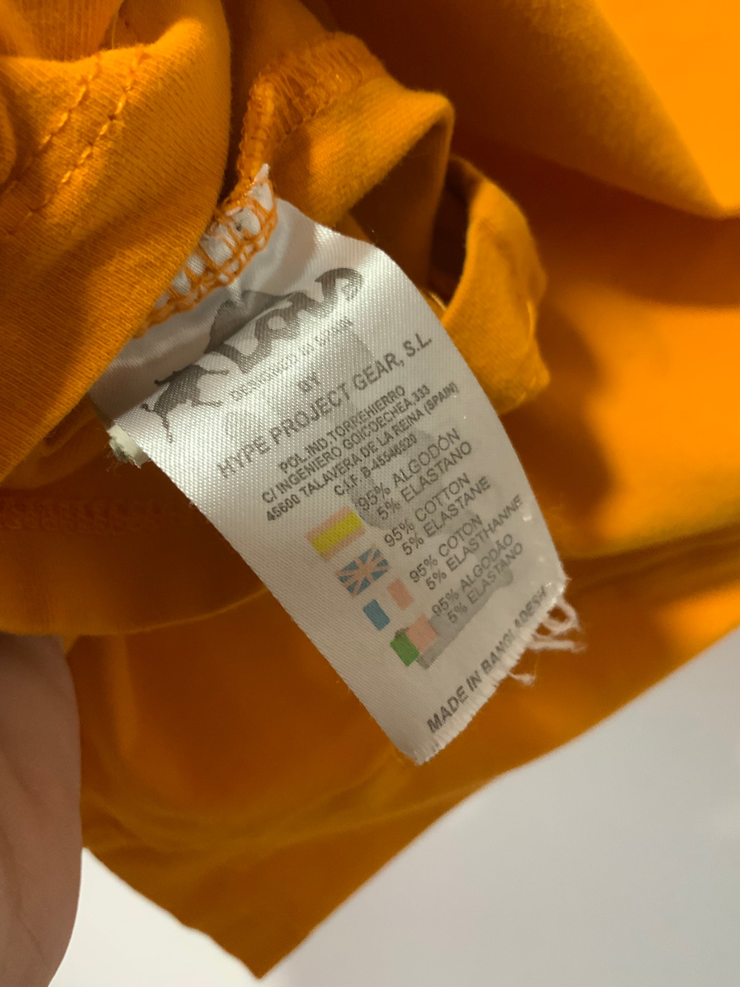 T shirt Lee Orange Vintage 2000