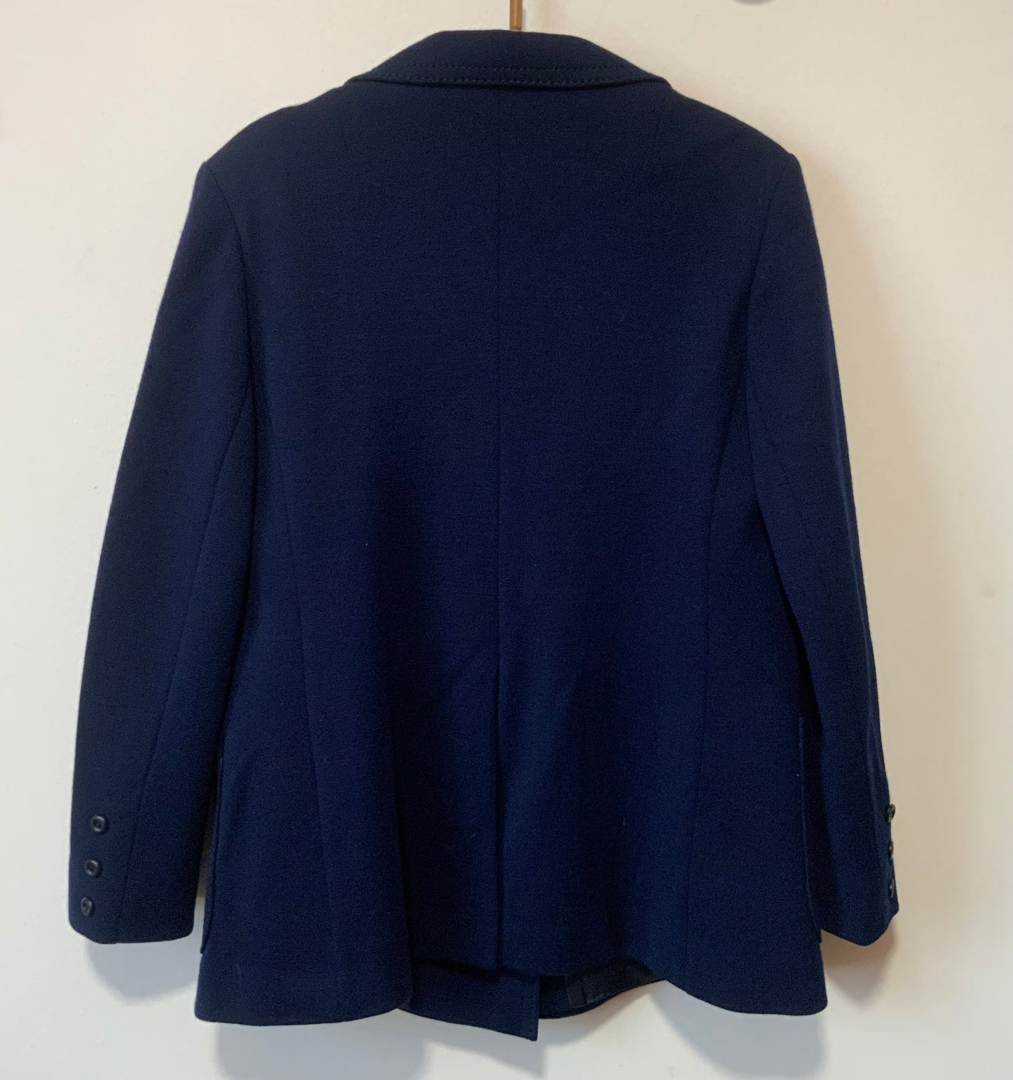 Veste Croisée Blazer pure Laine Vierge Woolmark Surpiqûres prononcées Classique Chic