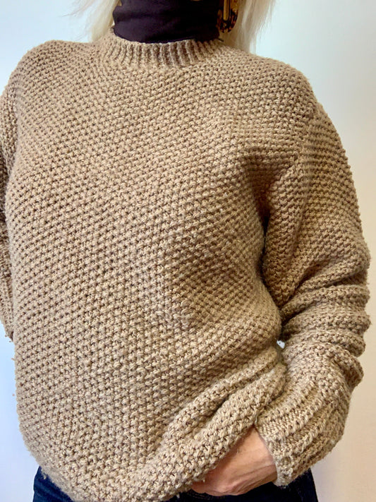 Très beau pull Laine Tricoté Main 1970