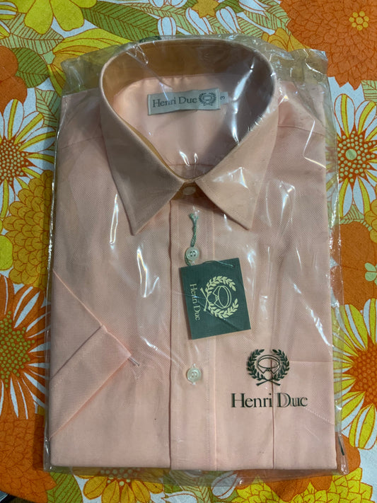 Chemisette couleur abricot Henri Duc Deadstock 1980