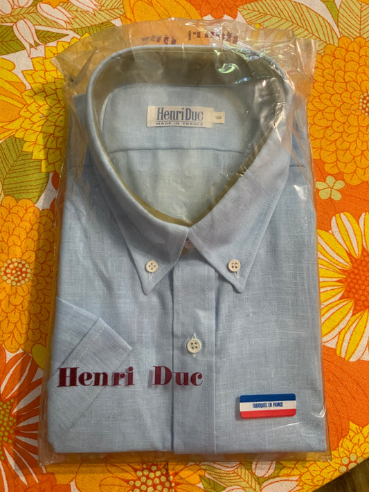 Neuve Deadstock Henri Duc Chemisette Vintage 1980 France