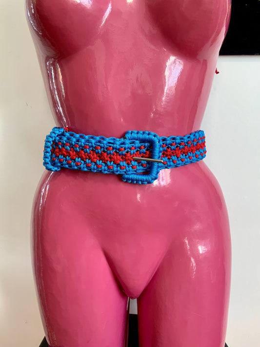 Ceinture au Crochet Cordes DeadStock Vintage Original Fait Main