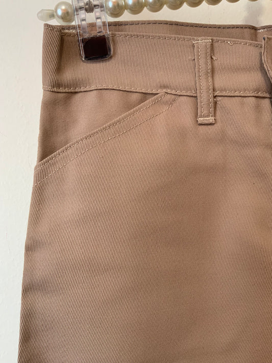 Pantalon Façon denim rose pastel avec surpiqûres Deadstock 1980 Neuf