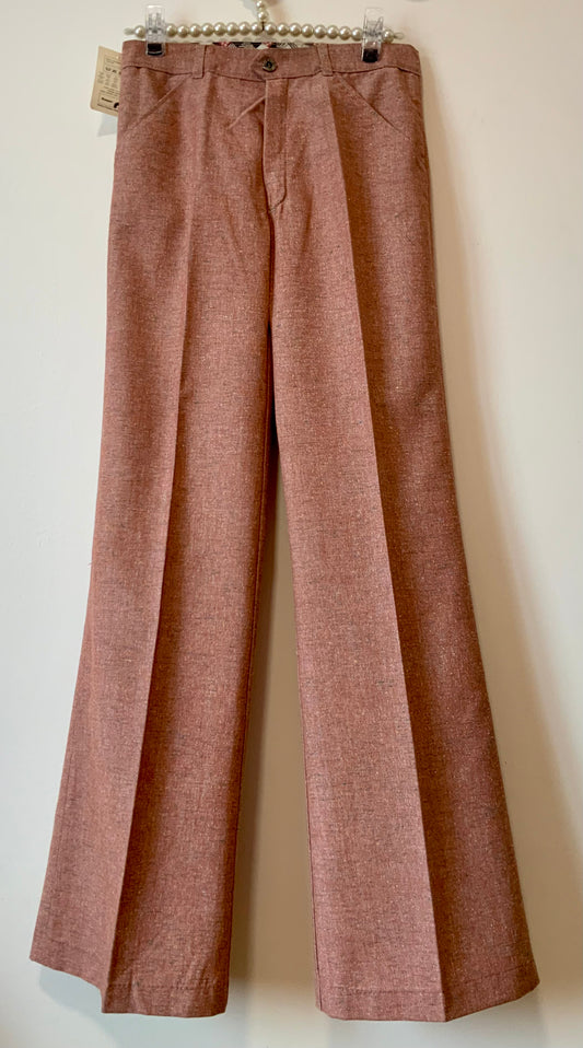 Pantalon toile Pattes d’éléphant Vintage Tergal Neuf 1970