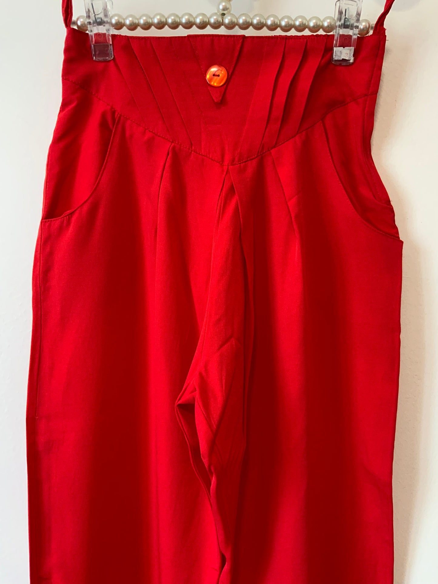 Pantalon Large Vintage 1980 Orginal Rouge