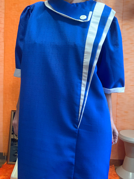 Robe 1980 Originale Pur Vintage Bleu électrique France