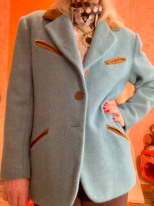 Veste Blazer Bleue et Velours côtelé Pure Création Vintage