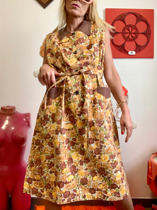 Robe À fleurs 1970 Vintage
