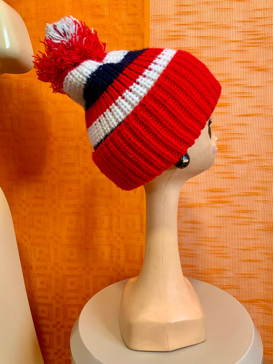 Bonnet de ski, sports d’hiver Tricot Crylor Vintage 1970
