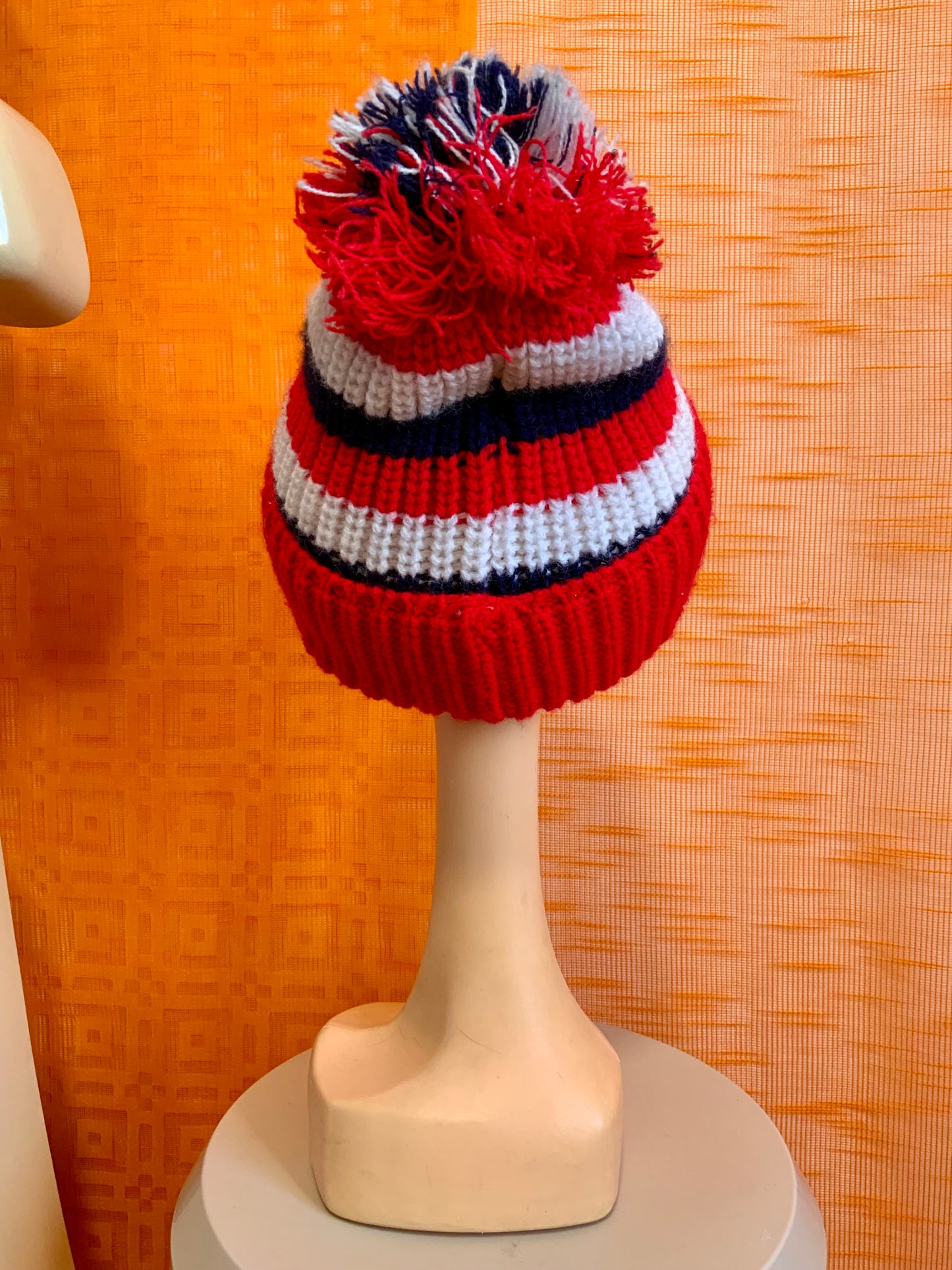Bonnet de ski, sports d’hiver Tricot Crylor Vintage 1970