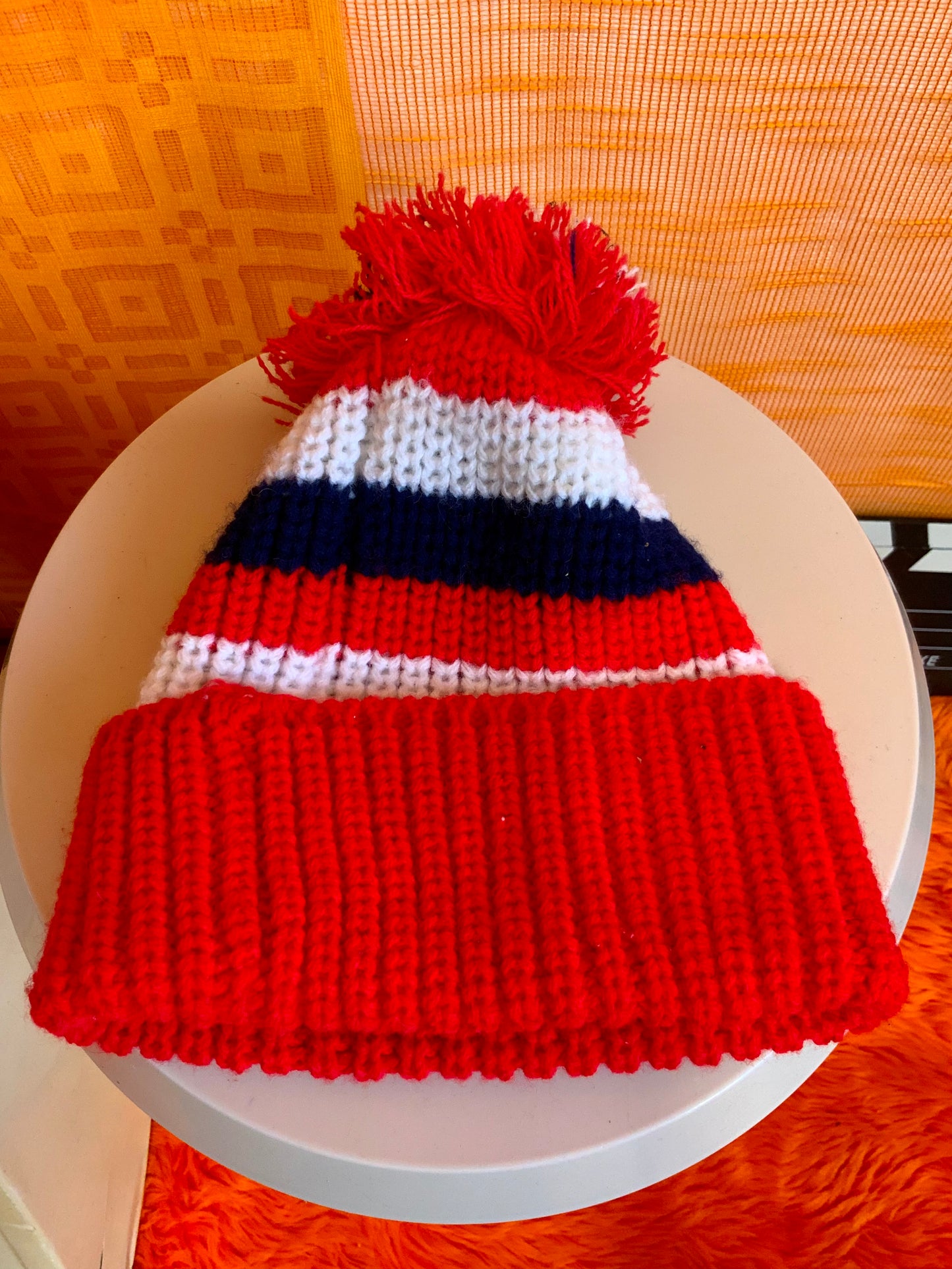 Bonnet de ski, sports d’hiver Tricot Crylor Vintage 1970