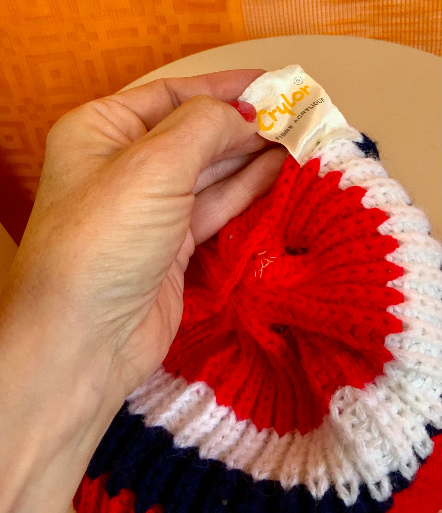 Bonnet de ski, sports d’hiver Tricot Crylor Vintage 1970