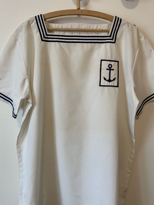 Authentique Haut Blouse de Marin Vintage Toulon France