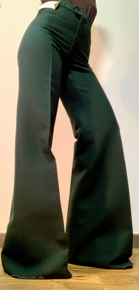 Pantalon Pattes d’elephant Deadstock Tergal 1970 Flare Sublime France