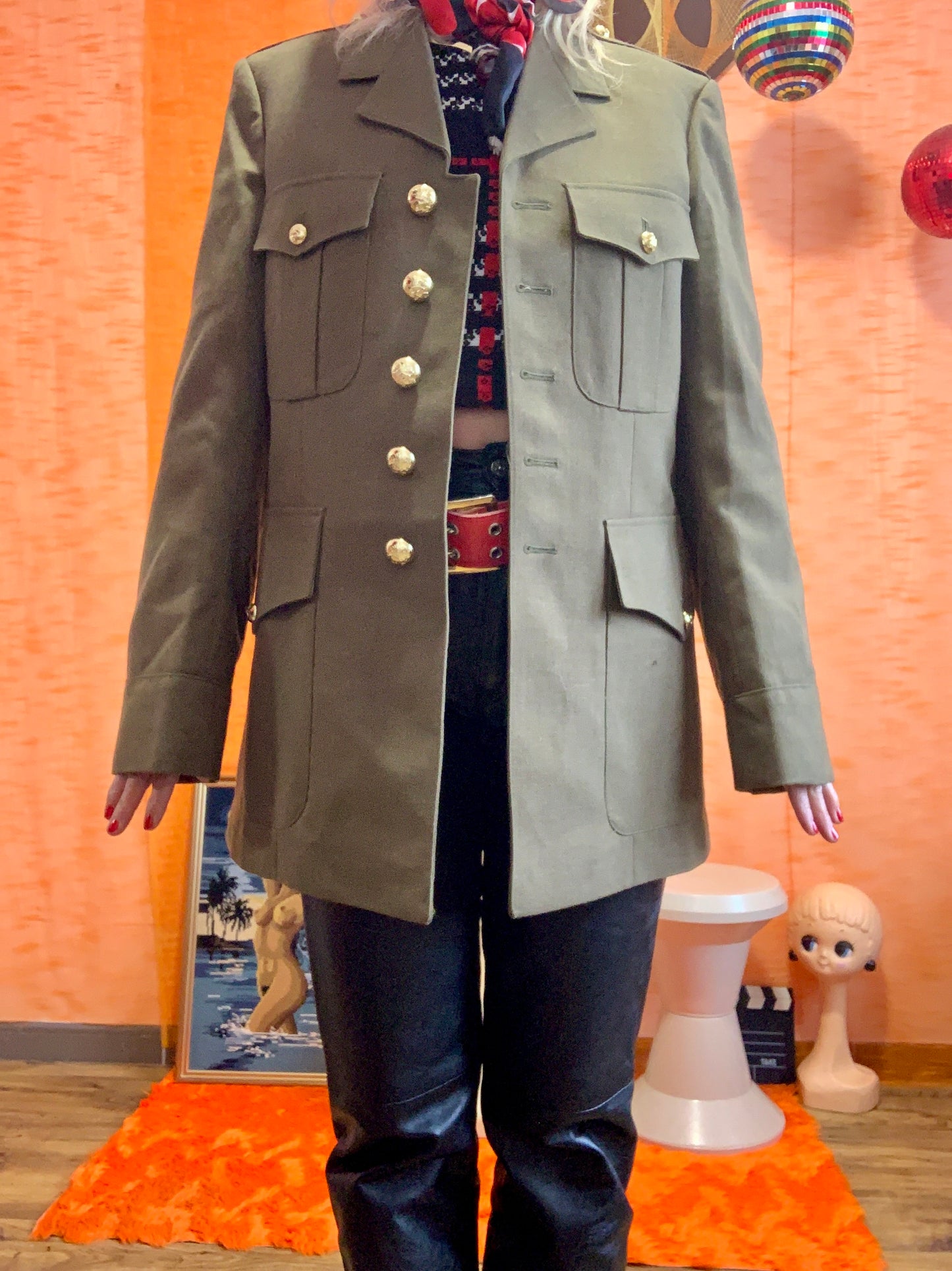 Veste Uniforme Officier Armée Belgique Vintage 1983 Neuve