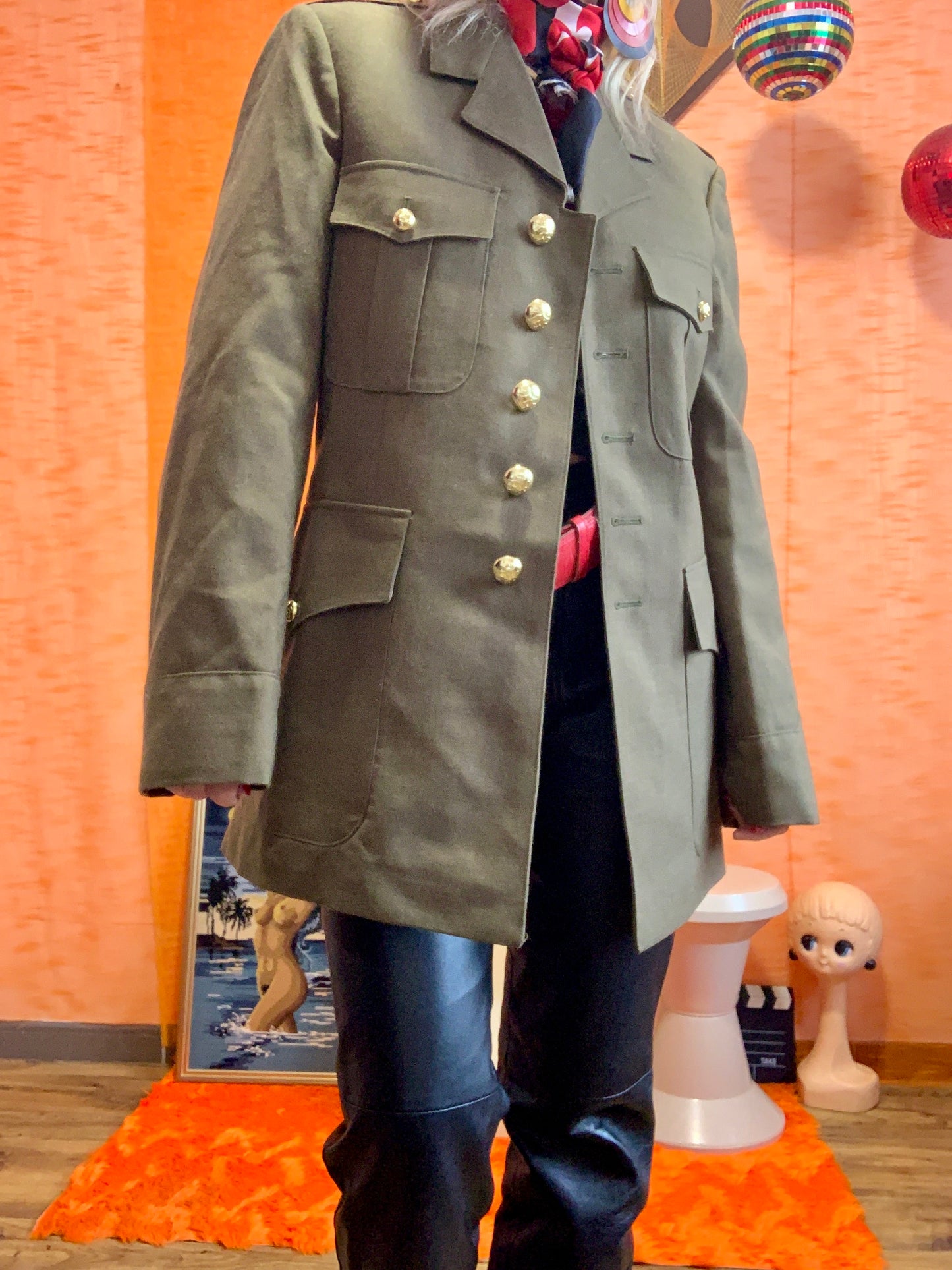 Veste Uniforme Officier Armée Belgique Vintage 1983 Neuve