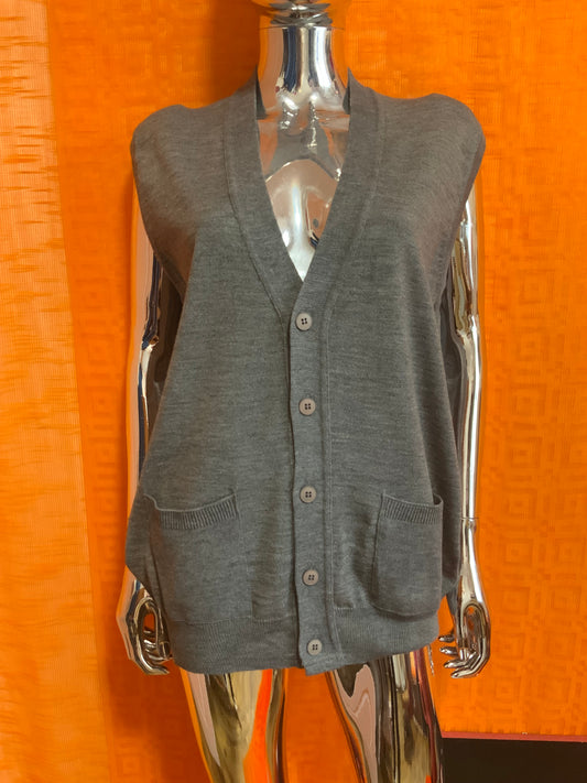 Gilet Boutonné sans manche avec poches Deadstock Vintage Neuf Chic 1990