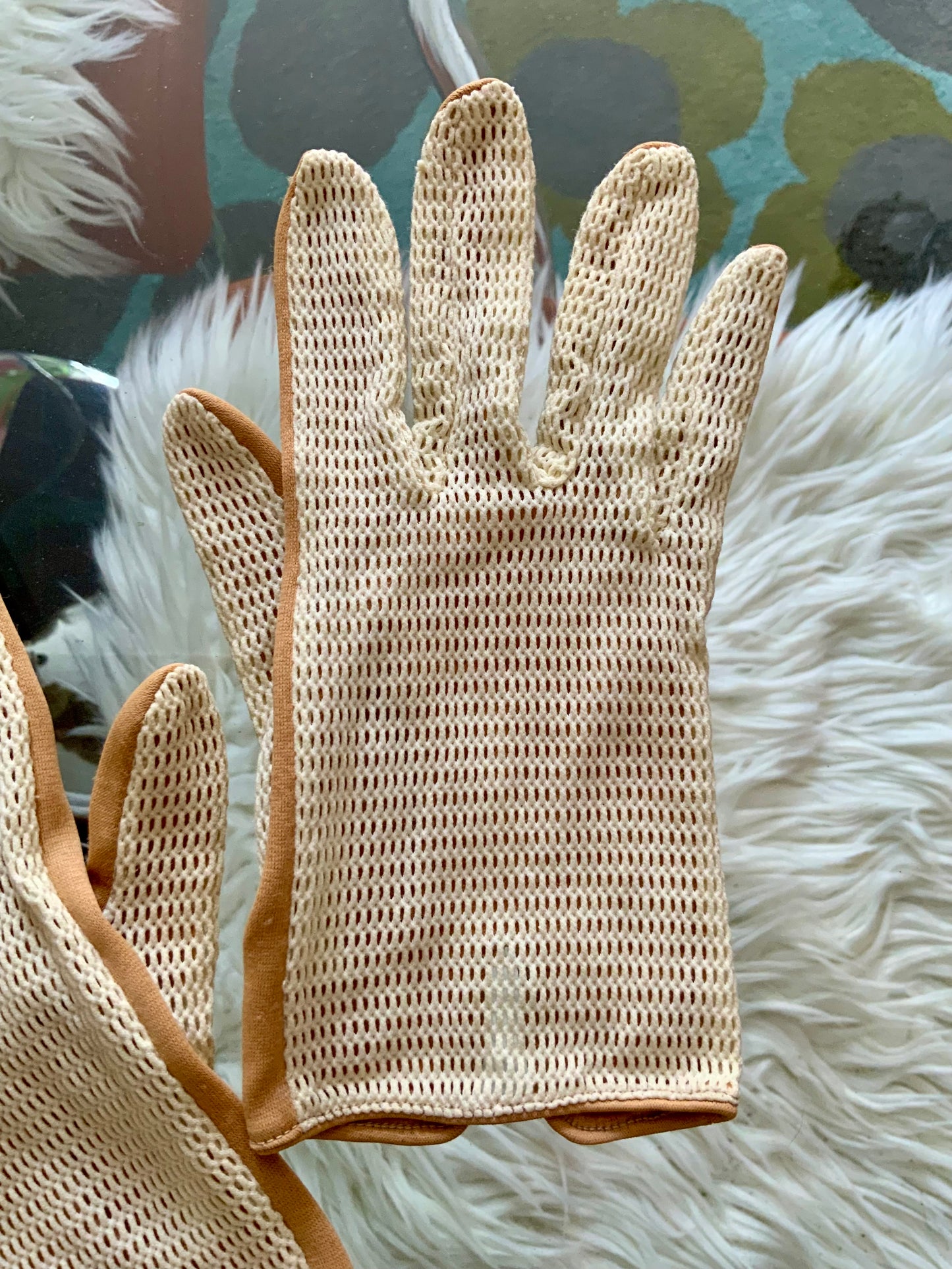 Gants résille Vintage 1970