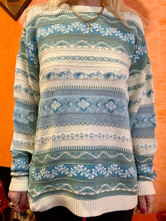 Pull Vintage Jacquard 1980