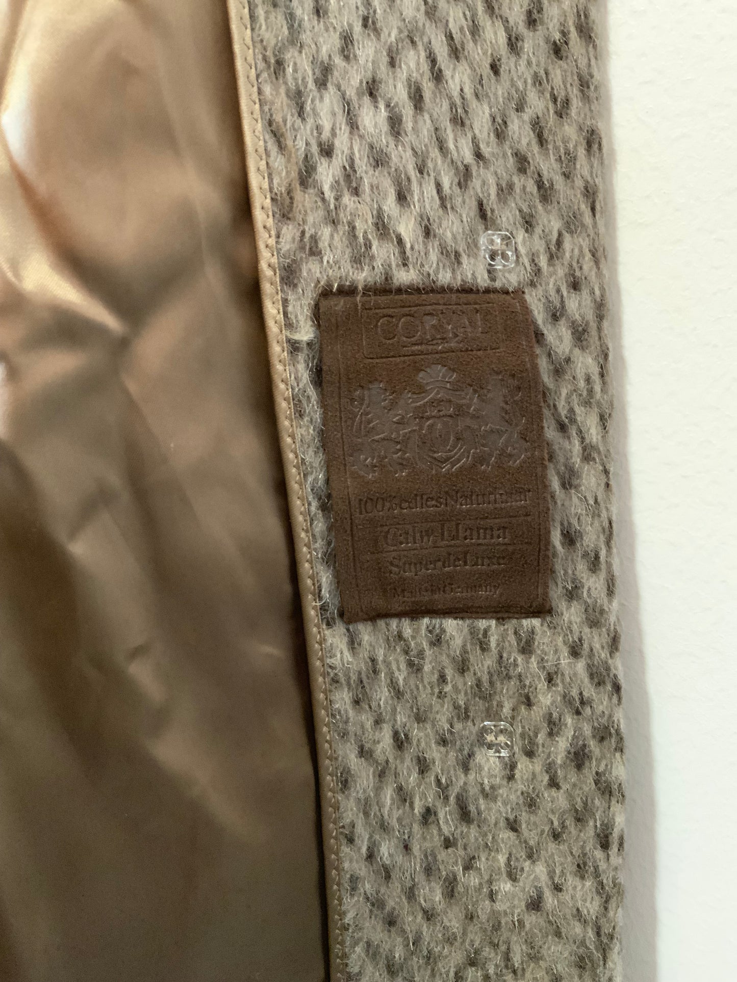 Superbe manteau en pure laine de lama Vintage Germany