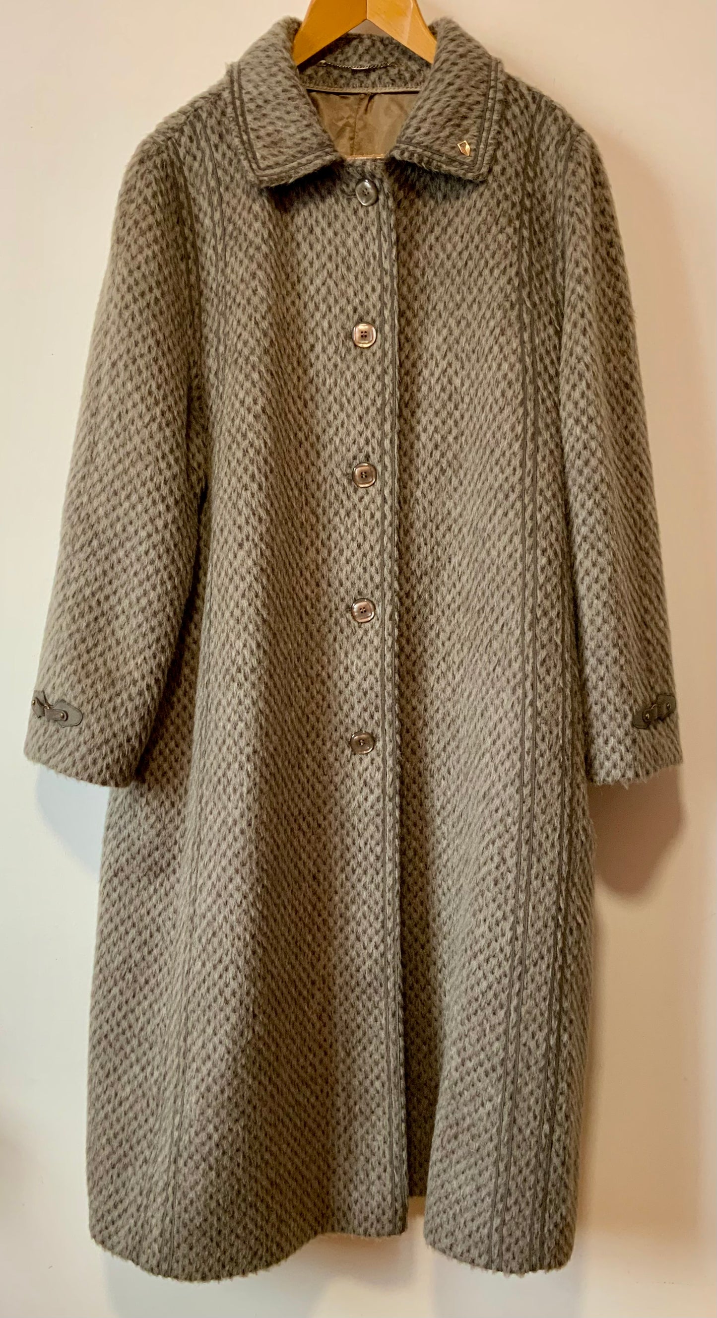 Superbe manteau en pure laine de lama Vintage Germany