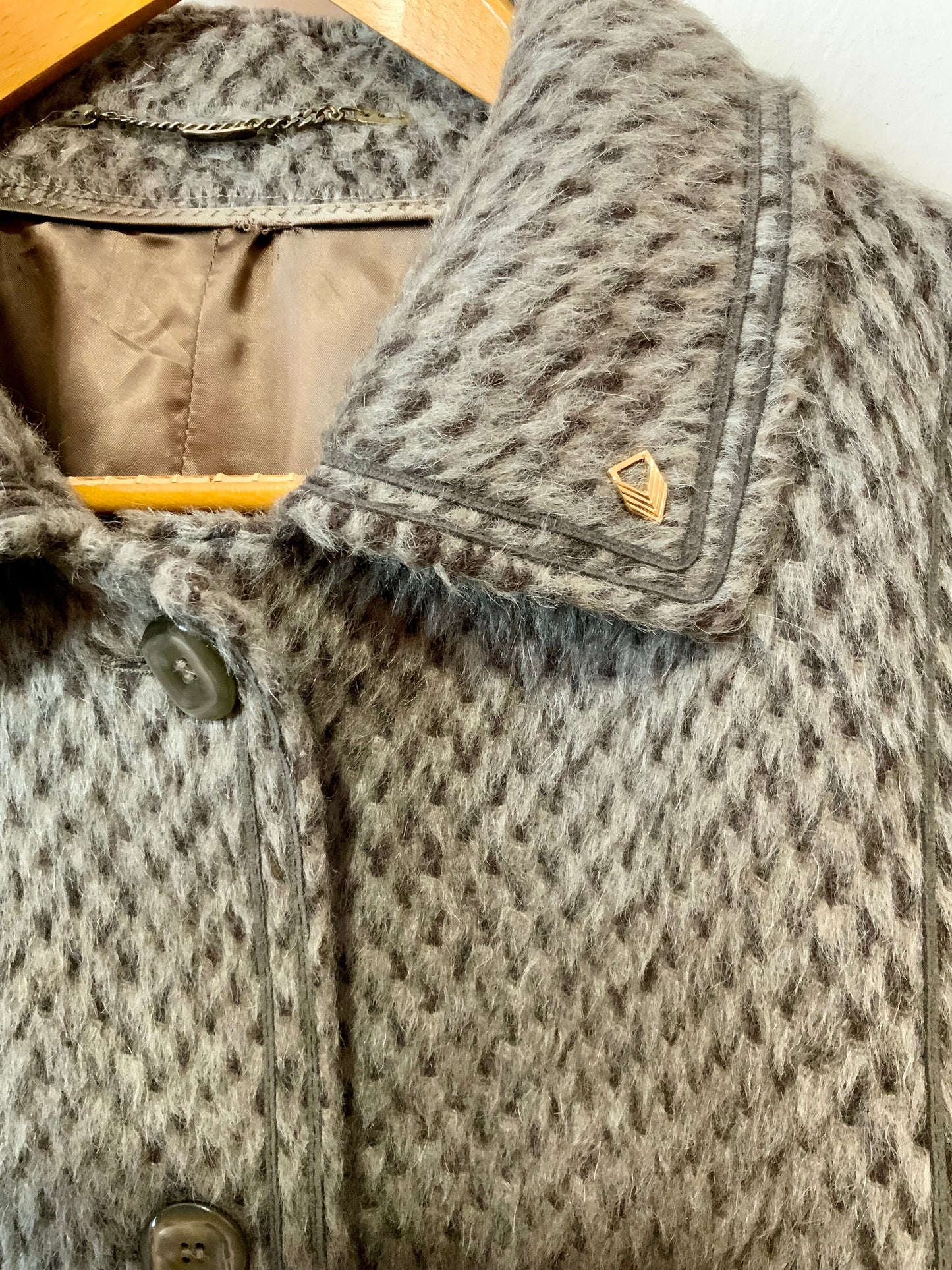 Superbe manteau en pure laine de lama Vintage Germany