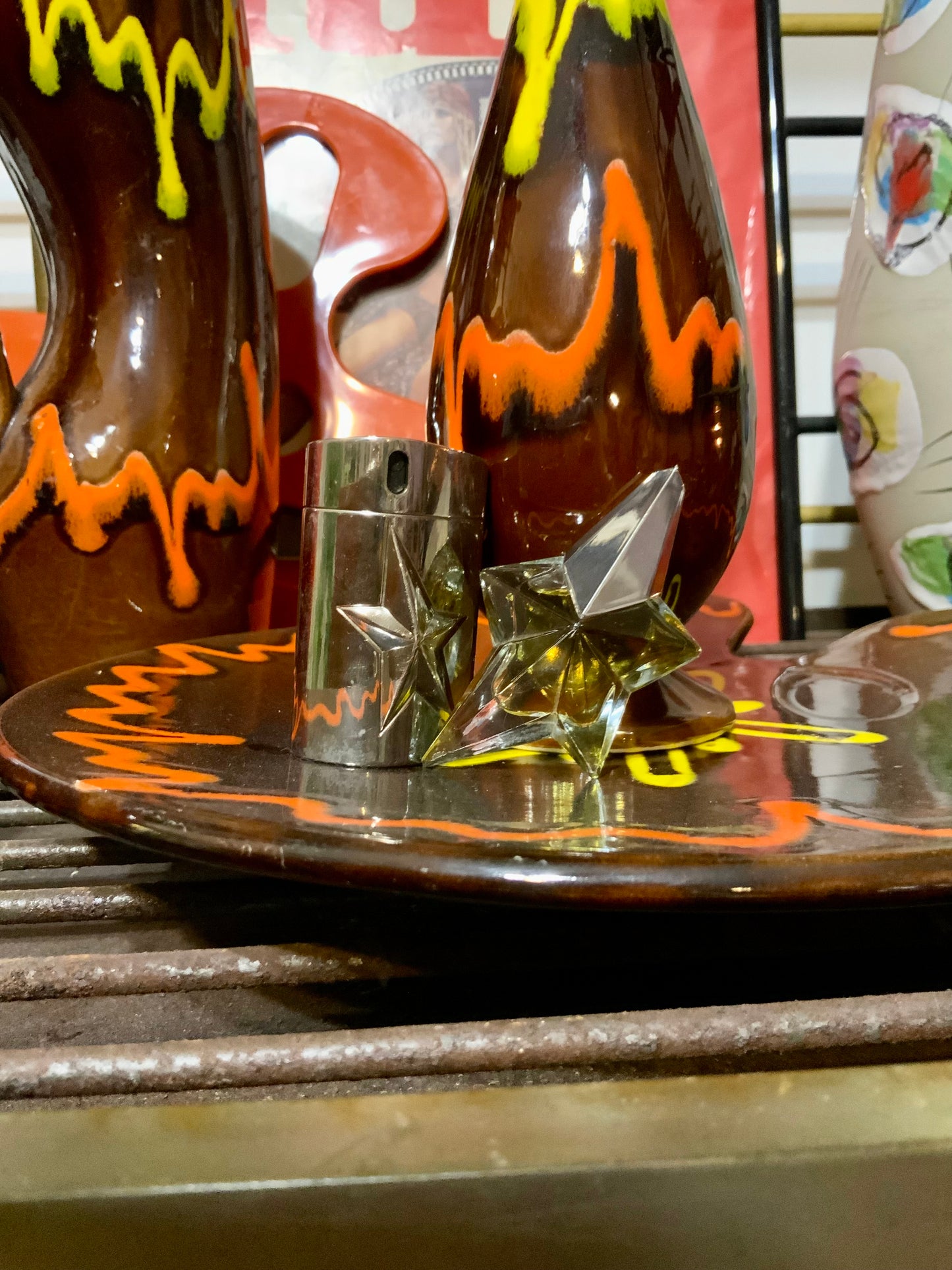 Ensemble Mugler Vapo de sac et Miniature 1990 Vintage