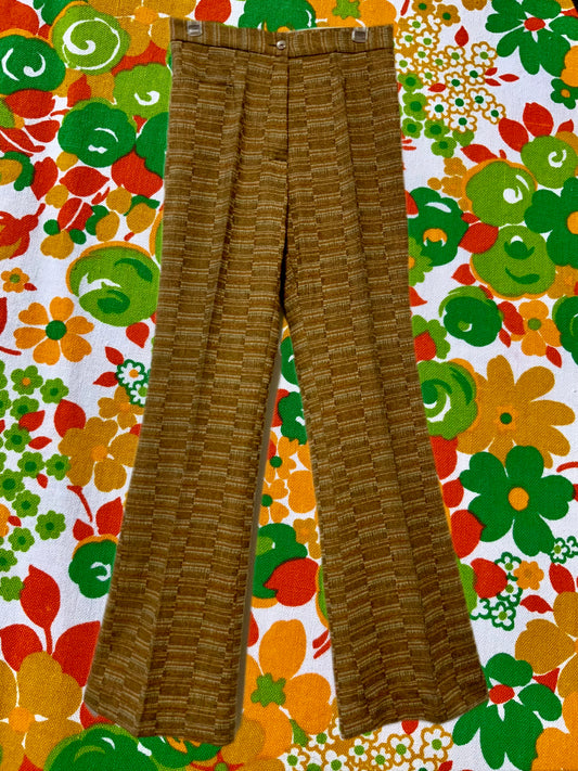 Magnifique pantalon rayures flare pattes d’éléphant Vintage 1970