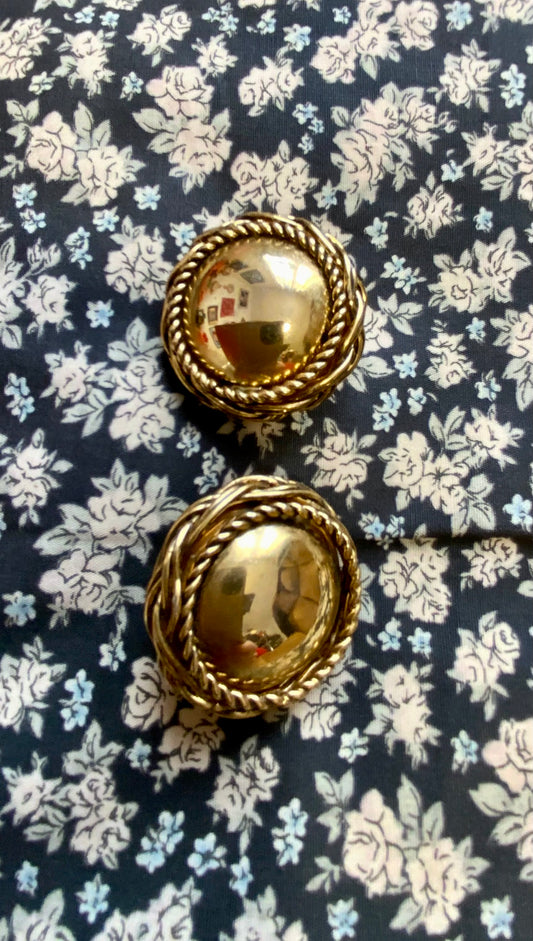 Boucles d’oreilles Chic Métal Vintage 1980/90