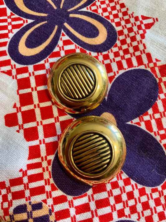 Boucles d’oreilles Rondes Pop 1980 Vintage