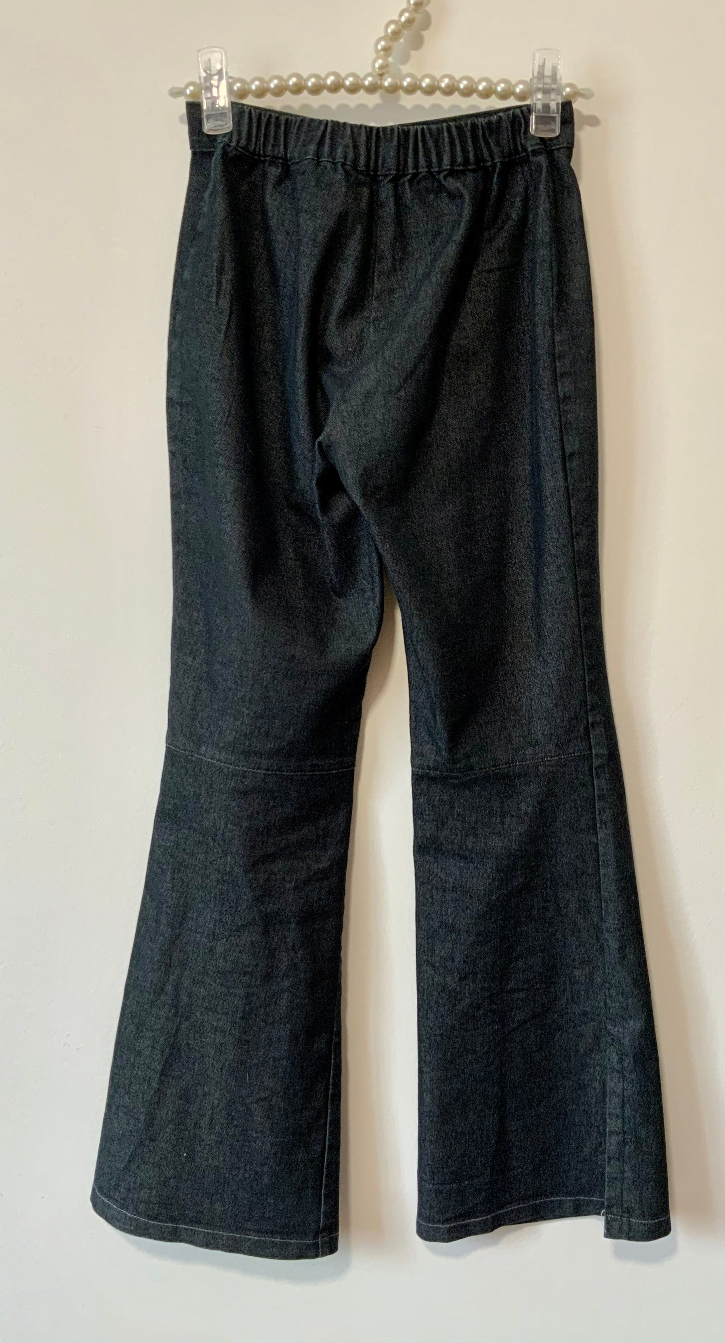 Pantalon Façon Jean Flare Pattes d’Elephant Vintage 1990 Made in France